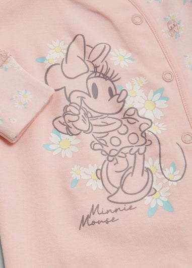 Baby Pink Disney Minnie Mouse Sleepsuit (Newborn-12mths)
