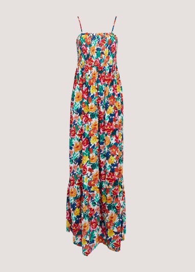 JDY Multicoloured Smock Maxi Dress