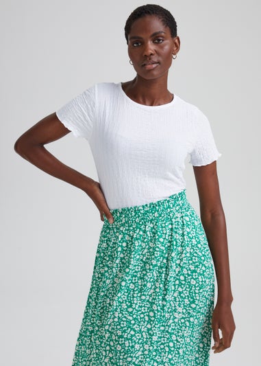 JDY Multicoloured Flower Print Midi Skirt