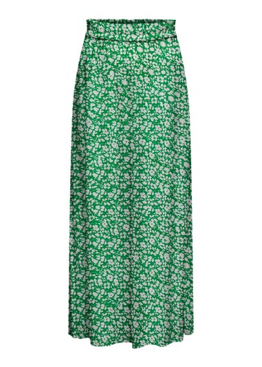 JDY Multicoloured Flower Print Midi Skirt