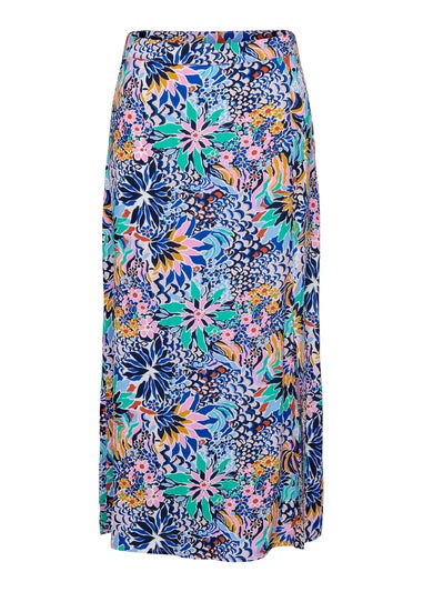 JDY Blue Print Midi Skirt
