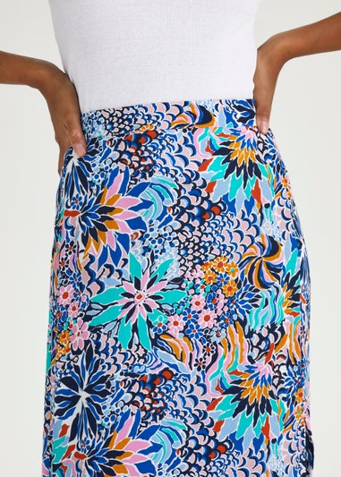 JDY Blue Print Midi Skirt