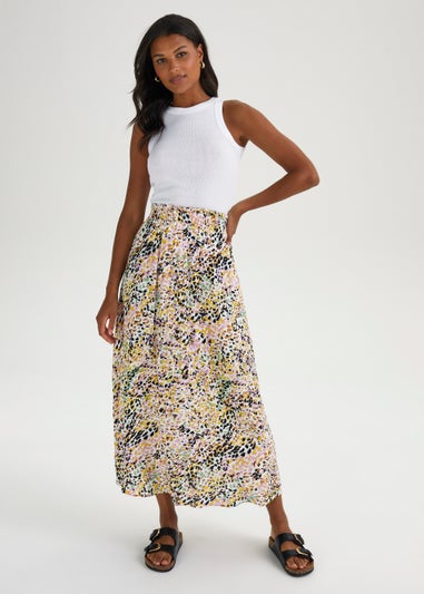JDY Multicoloured Animal Print Co-Ord Midi Skirt