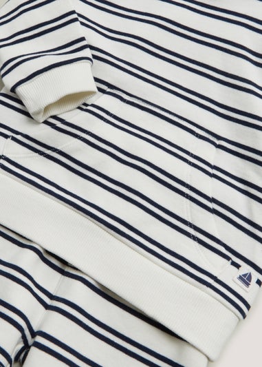Boys Cream Nautical Stripe Hoodie & Shorts Set (9mths-6yrs)