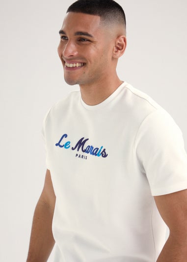 White Paris Embroidered T-Shirt