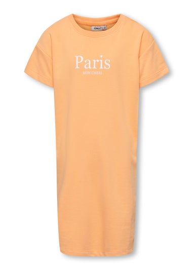 ONLY Girls Orange Paris Dress (5-14yrs)