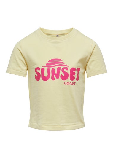 ONLY Girls Yellow Sunset Coast Box Top (5-14yrs)