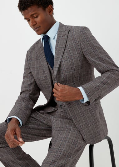 Taylor & Wright Lambeth Charcoal Check Tailored Fit Suit Jacket