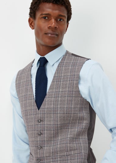 Taylor & Wright Lambeth Charcoal Check Suit Waistcoat