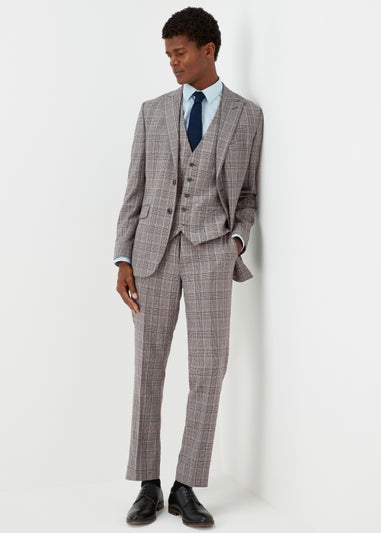 Taylor & Wright Lambeth Charcoal Check Suit Waistcoat