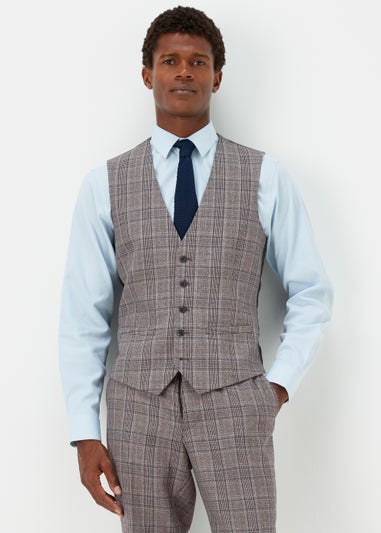 Taylor & Wright Lambeth Charcoal Check Suit Waistcoat