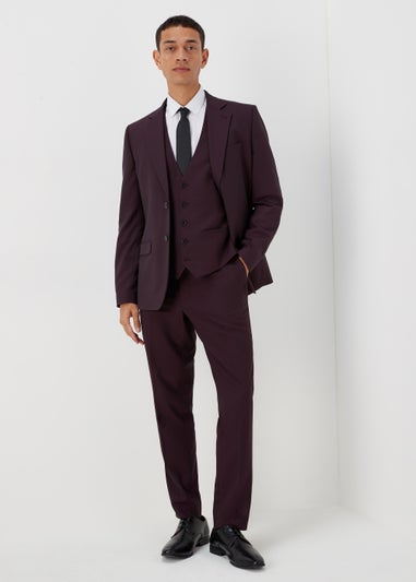 Taylor & Wright Putney Plum Suit Waistcoat