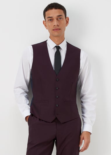 Taylor & Wright Putney Plum Suit Waistcoat