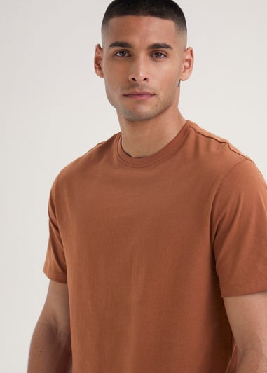 Brown Essential Crew Neck T-Shirt