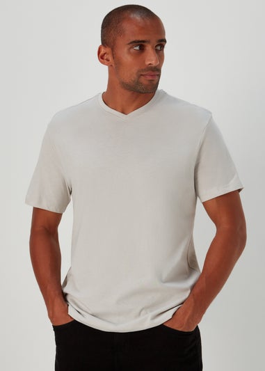 Grey Essential V-Neck T-Shirt