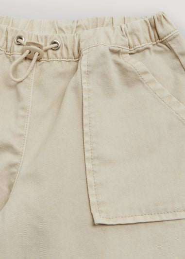 Girls Stone Parachute Cargo Trousers (4-13yrs)