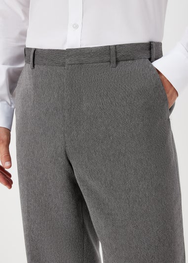 Taylor & Wright Charcoal Textured Flexi Waist Trousers