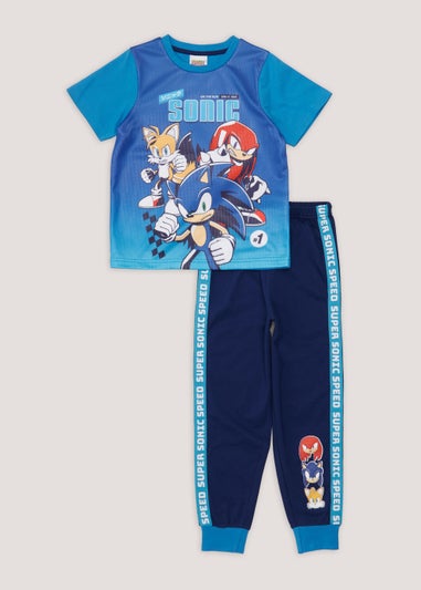 Kids Blue Sonic the Hedgehog Pyjama Set (4-11yrs)