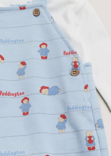 Baby Blue Paddington Bear T-Shirt & Dungarees Set (Newborn-12mths)