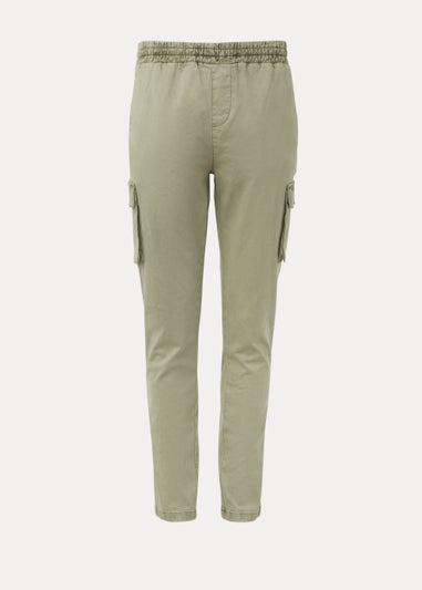 Sage Dyed Slim Fit Cargo Trousers