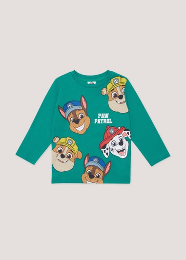 Kids Green Paw Patrol Long Sleeve T-Shirt (18mths-5yrs)