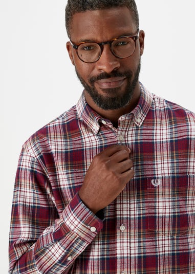 Lincoln Burgundy Check Long Sleeve Shirt