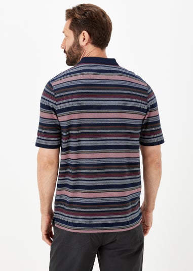 Lincoln Burgundy Stripe Polo Shirt