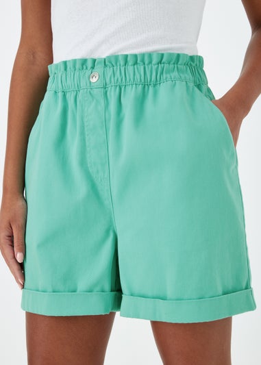 Green Paperbag Shorts