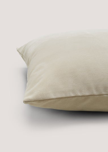Cream Soft Velour Cushion (43cm x 43cm)