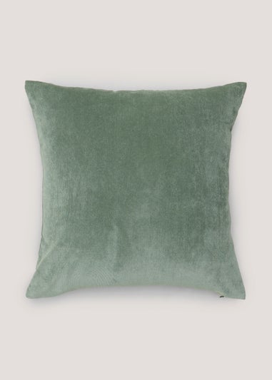 Green Soft Velour Cushion (43cm x 43cm)