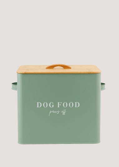 Green Dog Food Tin & Scoop (23cm x 26cm x 23cm)