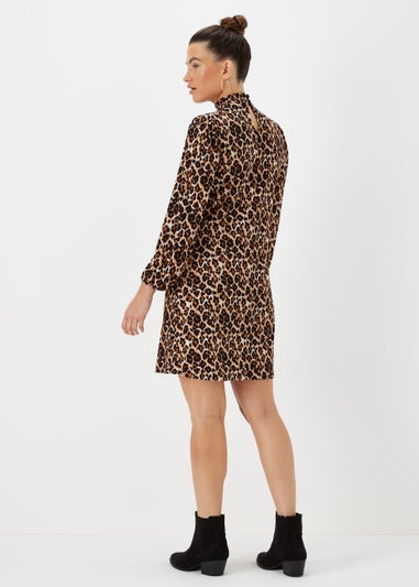 Stone Leopard Print Mini Dress