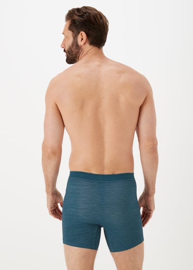 Souluxe 3 Pack Blue Marl Sports Boxers