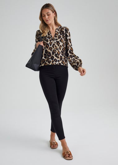 Stone Animal Print Blouse