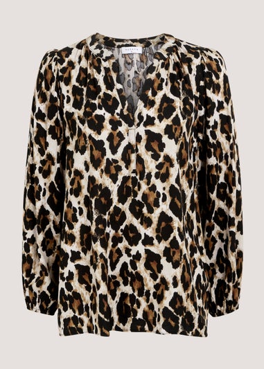 Stone Animal Print Blouse