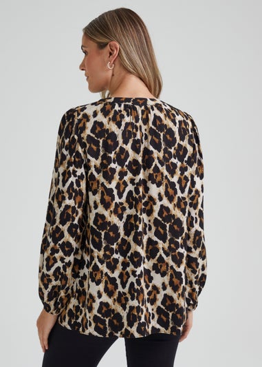 Stone Animal Print Blouse