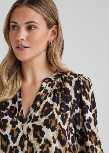 Stone Animal Print Blouse