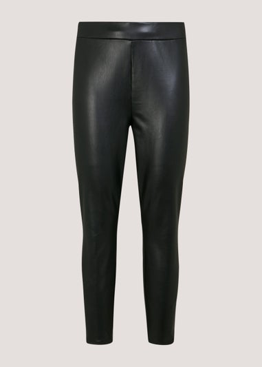 Papaya Curve Black PU Leggings