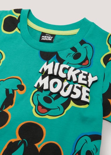 Kids Teal Mickey Mouse Print T-Shirt (9mths-6yrs)