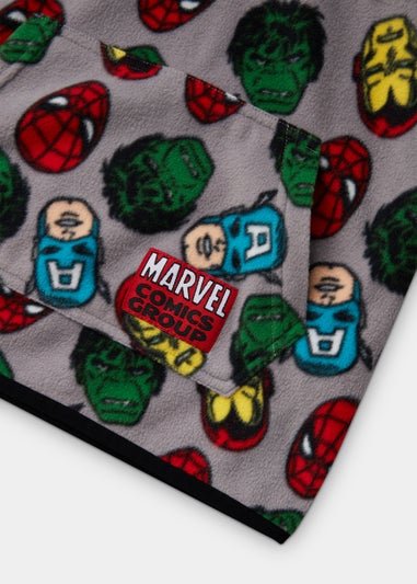 Kids Grey Marvel Fleece Hoodie (4-9yrs)