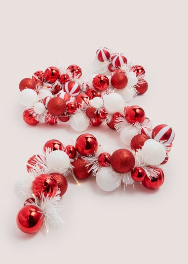 Candy Cane Bauble Garland (71cm x 21cm x 11cm)