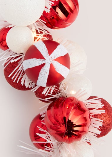 Candy Cane Bauble Garland (71cm x 21cm x 11cm)