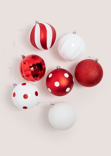 9 Pack Candy Cane Christmas Baubles