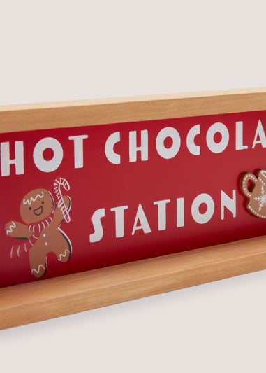 Wooden Hot Chocolate Sign (30cm x 4cm x 10.5cm)