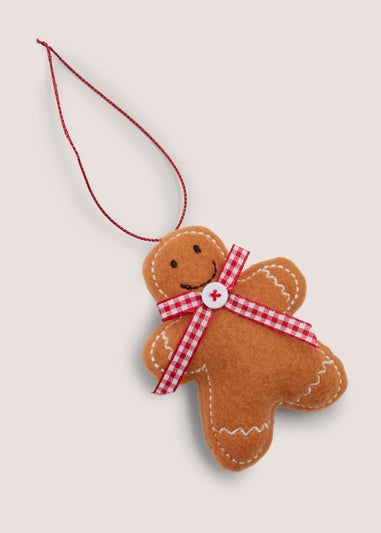 4 Pack Gingerbread Christmas Tree Decorations (10cm)