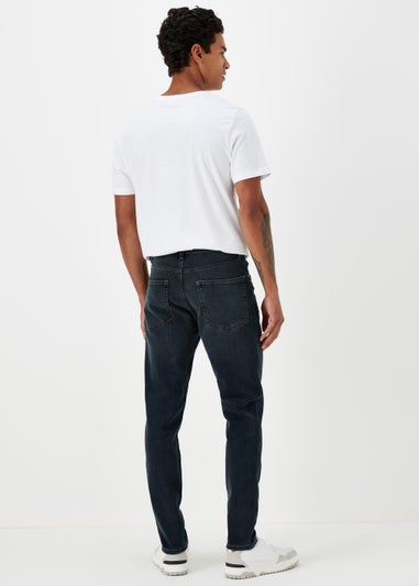 Blue & Black Slim Fit Tapered Jeans