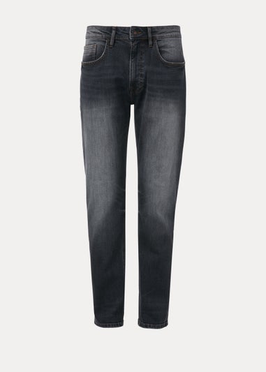 Black Vintage Wash Relaxed Jeans