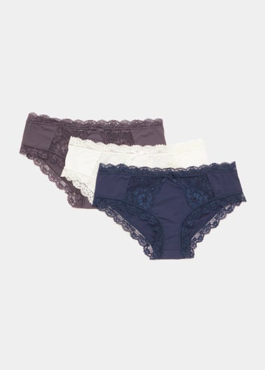3 Pack Micro Lace Short Knickers