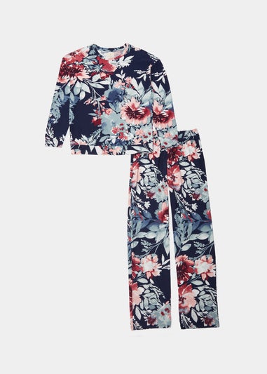 Navy Floral Soft Touch Pyjama Set