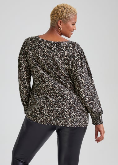 Papaya Curve Multicoloured Long Sleeve Soft Touch Top